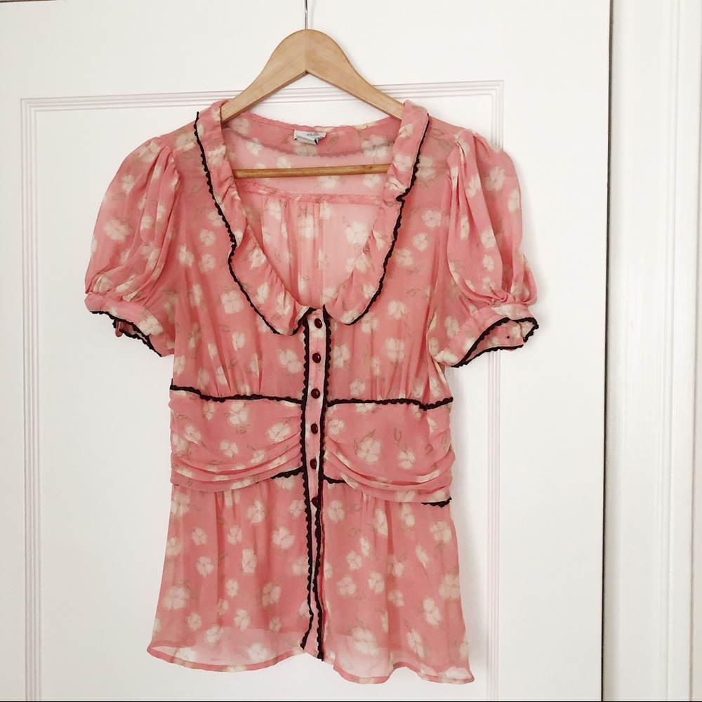 Vintage Style Anthropologie Blouse